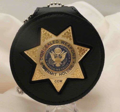 Belt badge clip for Sheriff/CCW badge recessed (Hero&#039;s Pride 9150R)