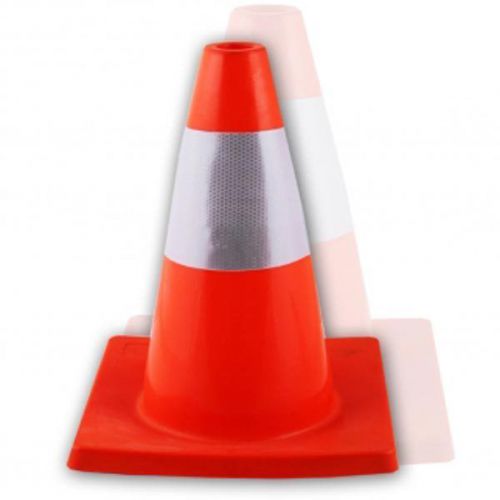 3 new 18&#034; reflective orange wide body safety cones construction traffic sports for sale