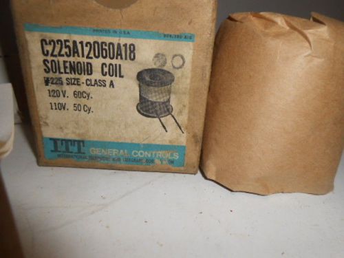 ITT C225A12060A18 SOLENOID COIL #225 SIZE-CLASS A OLD BOX UNUSED