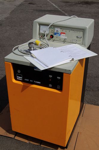 Alcatel asm 151 turbo pumped helium mass spectrometer leak detector vacuum pump for sale