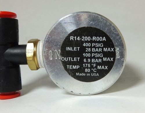 Norgren r14-200-r00a miniature regulator in 400psig max out 100psig 175f max tem for sale