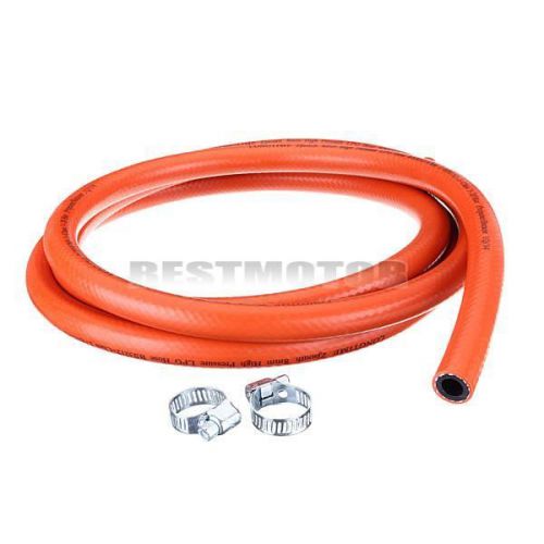 2 metres high pressure 8mm gas hose kit with 2 hose clips no spanner included for sale