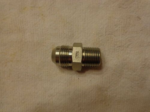1/2&#034; male jic 37° x 3/8&#034; male npt steel straight connector for sale