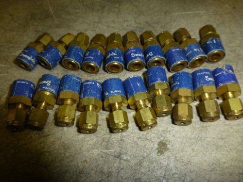 20 BRASS SWAGELOK MALE CONNECTOR 1/4 PIPE X 1/8 TUBE            NO RESERVE