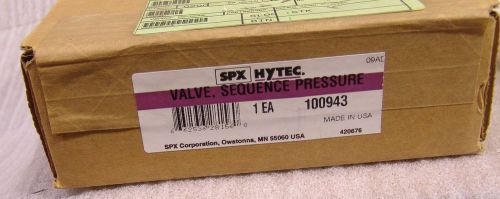 Hydraulic valve SPX Hytec 100943 sequence pressure