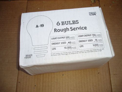 7 Cases 42 pcs American Made Rough Service light Bulbs - 120/130VAC 66-75 watt