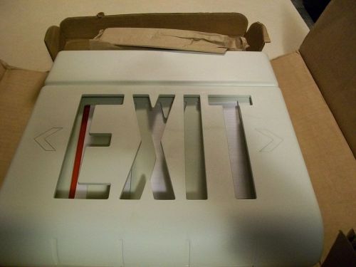 New hubbell pathfinder lighted exit sign fixtures w battery for sale