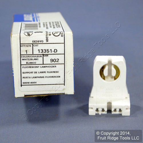 Leviton Fluorescent Lampholder T8 T12 Light Socket G13 Base Bi-Pin 13351 Boxed