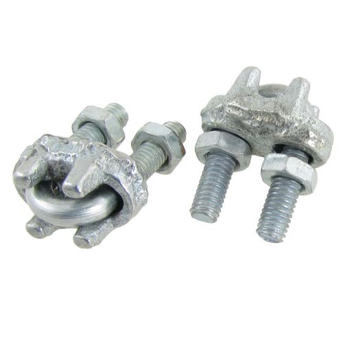 2 pcs 1/5&#034; thread clip clamp for 15/64&#034; dia wire rope for sale