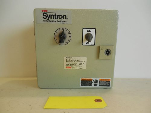 FMC SYNTRON MODEL CNDCTR-15 PART# 229022-A ELECTRIC CONTROLLER 115V 15A. BB3