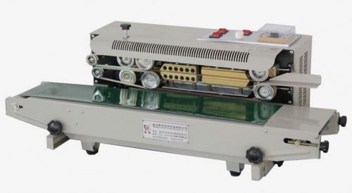 Plastic film automatic continuous sealing machine with date code sealer 220v for sale