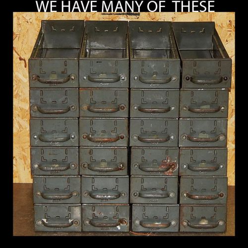 Vtg 40s equipto industrial metal storage replacement drawers tool cabinet decor for sale