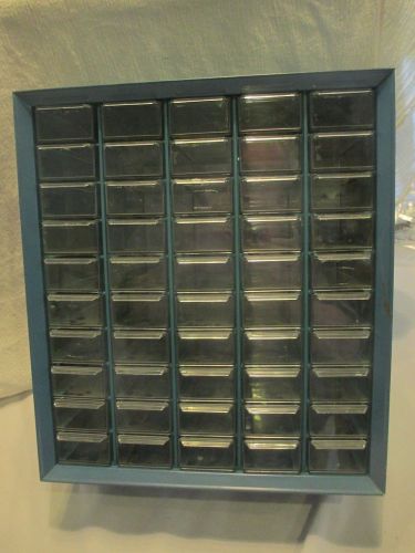 Vintage akro-mils parts craft storage bin cabinet 50 drawer organizer metal for sale