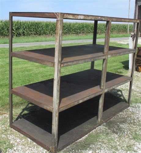 81&#034; wide x 36&#034; deep x 65&#034; tall steel shelf cabinet shop bench industrial table for sale