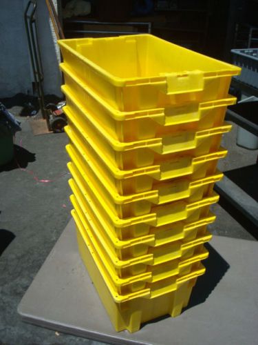 2 doz (24) x lewis system warehouse bulk storage stack &amp; nest usa made tote bins for sale