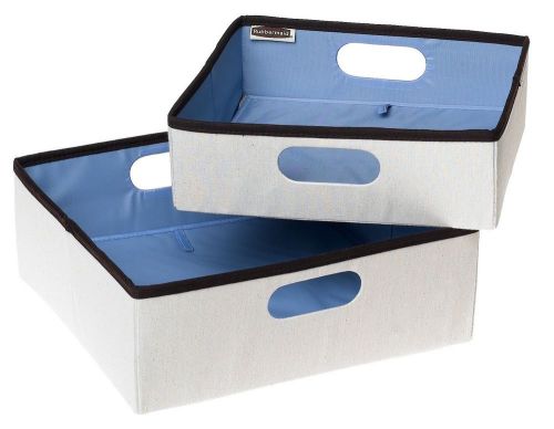 Rubbermaid Configurations Nesting Storage Bins, 2-Pack, Natural (FG3F2702NATUR)