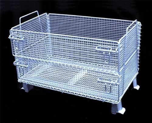 Wire baskets cargotainer palletainer for pallet rack junior wire basket atlas for sale