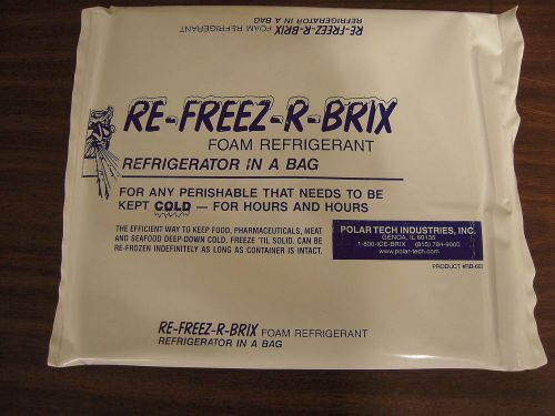 Polar Tech RE-FREEZ-R-Brix, Foam Ice Packs  20/case.  Used once.