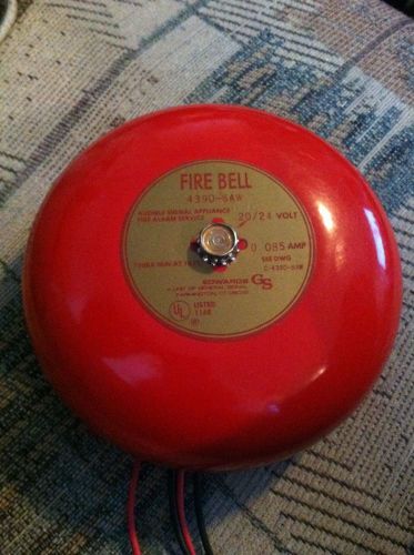 Fire bell edwards 439d-6aw red 20/24 volt 085 amp audible signal appliance for sale