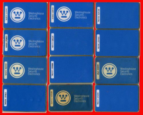 Lot of 12  Westinghouse Security Electronics Proximity Access Cards
