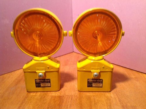 2 Amber Safety Lights Dietz 665 Visi-Flash Flashing Signal Caution Lamp
