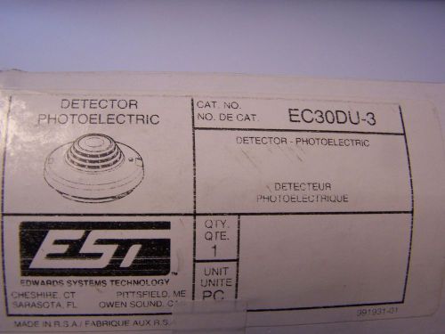 Est ec30du-3 edwards photoelectric duct smoke detector for sale