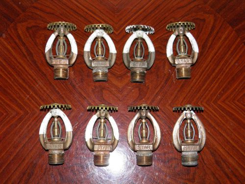 Lot of 8, solid brass/copper? fire sprinkler heads. SSU-2,  &#034;E&#034;, &#034;STAR&#034;.