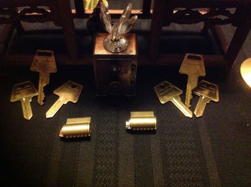 2 american padlock cylinders ready for serviced 2 copies+ original key ka or kd for sale
