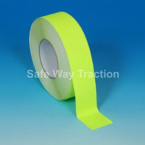 2&#034; x 60&#039; roll fluorescent yellow abrasive non skid anti slip safety grit tape for sale