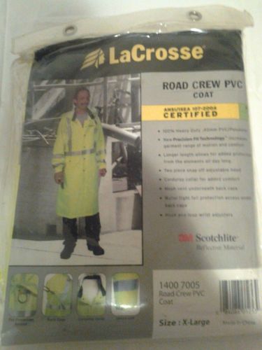 LaCrosse road crew pvc long rain jacket xlarge