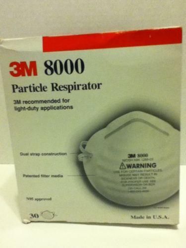 Respirator 3M 8000 Particle 30pc Light Duty Applications Dust Allergy