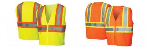 Pyramex safety vest flame resistant fr w/hi vis reflective stripe ansi class 2 for sale