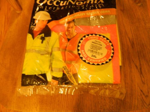 Safety vest size 2xl high visibility safety gear occunomix ansi certified for sale