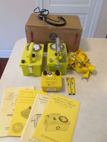 Civil Defense Victoreen Geiger Counter Radiation Detection Set  CD V777-1 W/Box