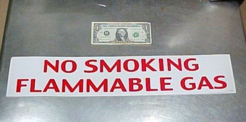 Lot of 10 adhesive no smoking flammable gas station fuel warning signs placards for sale