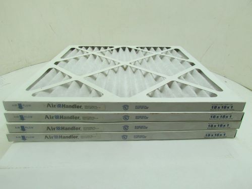 Air handler 5e875 pleated air filter standard capacity 18x18x1 lot of 4 for sale