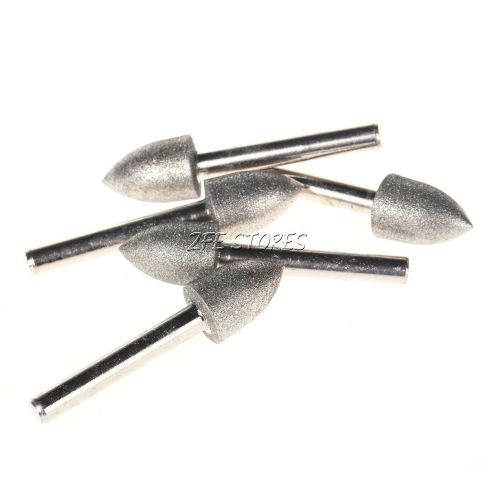 10mm Dia Tapered Nose Diamond Burr Mounted Point 5 Pcs
