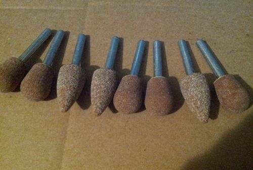 8  New 1/4 in shaft Mounted Grinding Stones Abrasive see Pictures