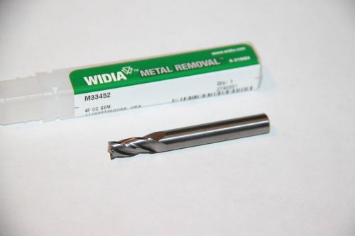 M33452 Widia Metal Removal  7/32 Carbide Endmill