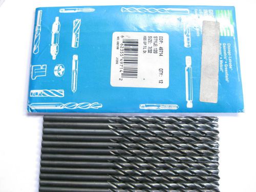 12Pc LOT NEW 7/32&#034; BLACK OXIDE TAPER LENGTH DRILL .2188 GREENFIELD USA