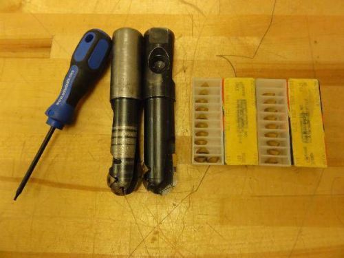 (2) Valenite Removable Insert Tool Holders, Ball Nose, TEGX Carbide Inserts
