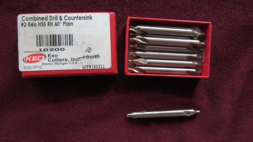 9 new keo 10200 hss steel #2 center drills rh 60 deg countersink for sale