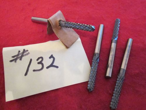 4  NEW  1/4&#034;  BURRS, SOLID CARBIDE,DIAMOND CUT,DRILL POINT,  AMERICAN MADE {132}