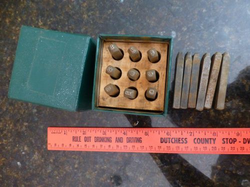 Mark Rite Heavy Duty Alloy Steel Stamps size 1/8 numbers 0-9 letters W B E F &amp; J