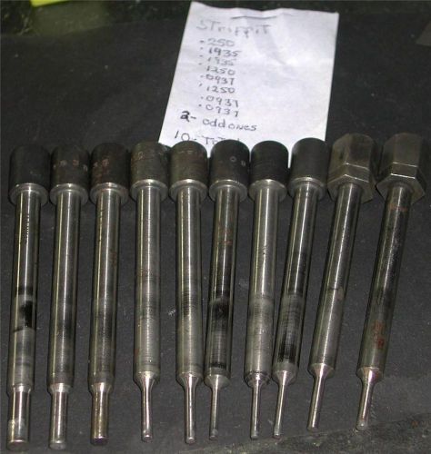10 OLD STRIPPIT PUNCHES TOOLS