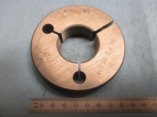 M36 X 1.0 6G METRIC GO ONLY THREAD RING GAGE 36.0 1 P.D. = 35.324MM TOOLING SHOP