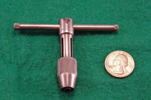 NICE VINTAGE SMALL MILLERS FALLS USA TEE TAP HANDLE WRENCH 3/32&#034; - 3/16&#034; SQ.