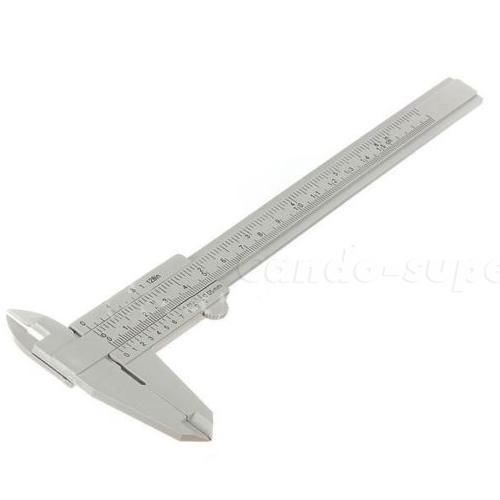 Gray 150mm Mini Plastic Sliding Vernier Caliper Gauge Measure Tool Ruler CSAP