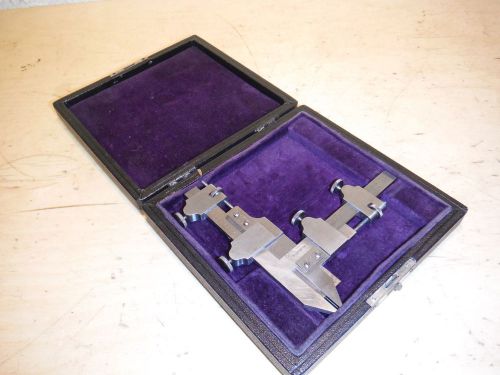 Vintage brown and sharpe no. 580 gear tooth vernier caliper w/ case machinist for sale