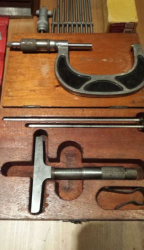 Vintage Lot of Machinist Tools Lufkin Starrett Gem Instruments Fowler